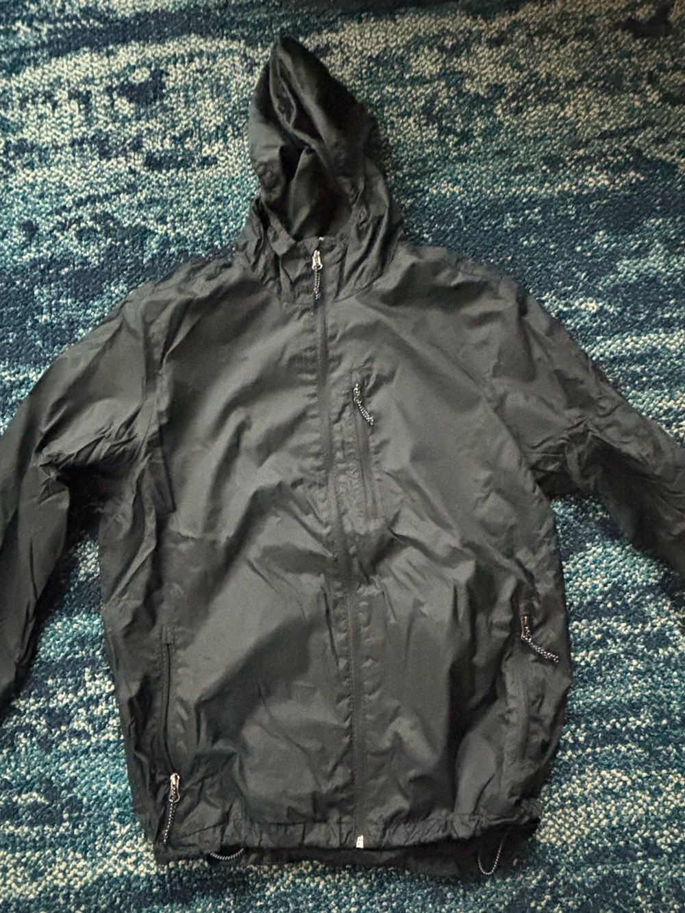 Champion Black Hooded Windbreaker Jacket